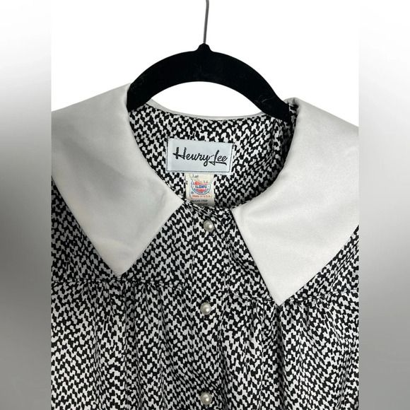 Vintage Henry Lee Black and White Colored Dress Size 14 - Picture 3 of 8